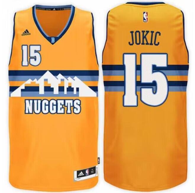 Men's Denver Nuggets Active Player Custom Gold 2016-17 Swingman Stitched Basketball Jersey